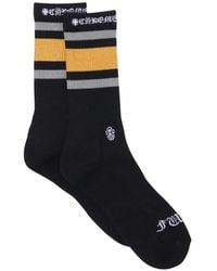 Chrome Hearts - Striped Logo-Embroidered Socks - Lyst