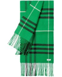 Burberry - Check-print Wool-cashmere Scarf - Lyst