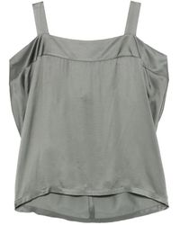 Collection Privée - Satik Cold-Shoulder Satin Top - Lyst