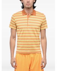 Corneliani - Striped Short-Sleeve Polo Shirt - Lyst