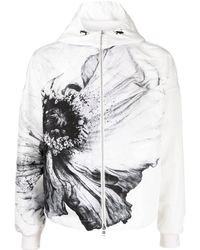 Alexander McQueen - Floral-print Hooded Jacket - Lyst