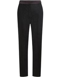 KARL LAGERFELD - Textured Tailored Trousers - Lyst