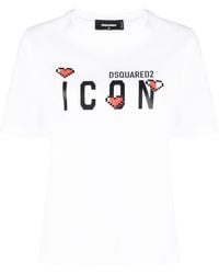 DSquared² - Icon Game Lover Easy T-shirt - Lyst