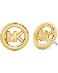 Michael Kors - Small Logo-Charm Stud Earrings - Lyst