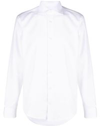 BOGGI - Slim-cut Cotton Twill Shirt - Lyst