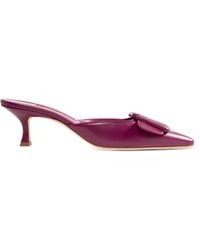 Manolo Blahnik - Maysale Buckle-Detail Mules - Lyst