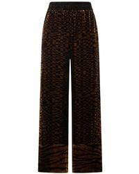 Pierre Louis Mascia - Animal-Print Wide-Leg Trousers - Lyst