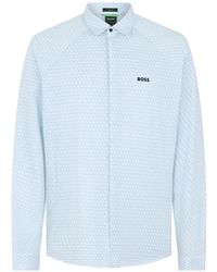 BOSS - Geometric-Print Shirt - Lyst