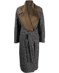 Max Mara - Cappotto Midi Reversibile Con Cintura - Lyst