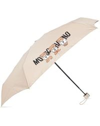 Moschino - Teddy Bear-Logo Print Compact Umbrella - Lyst