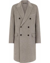 Dolce & Gabbana - Double-Breasted Cashmere Coat - Lyst
