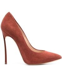 Casadei - Blade 120mm Pointed-toe Suede Pumps - Lyst