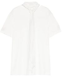 YEAREAST - Tie-Neck Short-Sleeve T-Shirt - Lyst