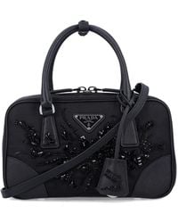 Prada - Mini Borsa Con Dettagli Ricamati - Lyst