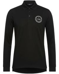 Tombolini - Logo-Patch Long-Sleeved Polo Shirt - Lyst