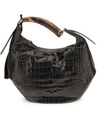 VISONA - Bengala Croc-Effect Leather Shoulder Bag - Lyst