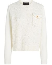 KARL LAGERFELD - Bouclé Pocket Sweater - Lyst