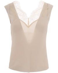 Patrizia Pepe - Lace-Trim Blouse - Lyst
