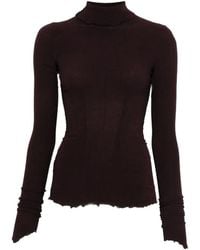 Marc Le Bihan - Raw-Edge High-Neck Top - Lyst