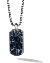 David Yurman Anhänger mit Pietersit, 35mm - Blau