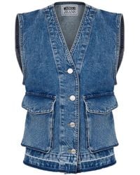 Moschino - Débardeur En Jean À Poches Cargo - Lyst