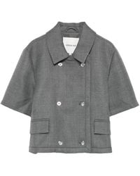 Herskind - Earl Double-Breasted Cropped Jacket - Lyst