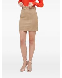 Morgan - Pinstripe-Pattern Mini Fitted Skirt - Lyst