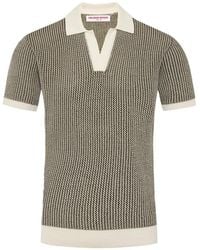 Orlebar Brown - Horton Chevron-Crochet Polo Shirt - Lyst