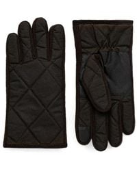 Barbour - Quilted Leather-Panel Gloves - Lyst