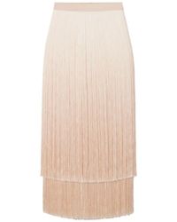 Elisabetta Franchi - Skirt With Fringes - Lyst