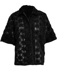 ODEEH - Flower-Motif Short-Sleeve Shirt - Lyst