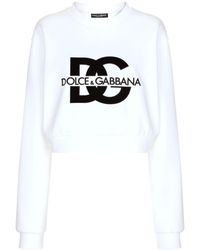 Dolce & Gabbana - Cotton Blend Logo Crewneck Sweatshirt - Lyst