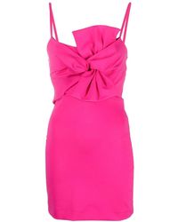P.A.R.O.S.H. - Renny Bow-detail Mini Dress - Lyst