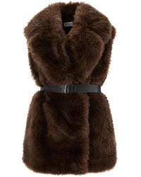 P.A.R.O.S.H. - Belted Faux-Fur Gilet - Lyst