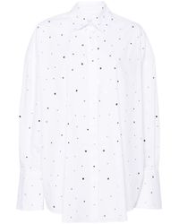 GIUSEPPE DI MORABITO - Rhinestone-embellished Poplin Shirt - Lyst