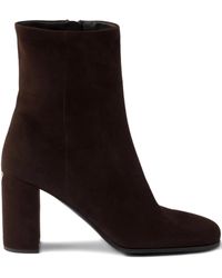 Prada - Botas de ante con tacón cuadrada de 85 mm - Lyst