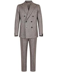 Tagliatore - Double-Breasted Pinstripe Suit - Lyst