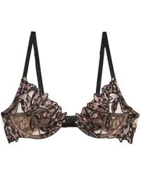 Fleur du Mal - Lily Embroidery Demi Bra - Lyst