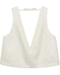 Dorothee Schumacher - Textured V-Neck Top - Lyst
