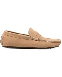 SERGIO MORETTI FIRENZE - Suede Penny Loafers - Lyst
