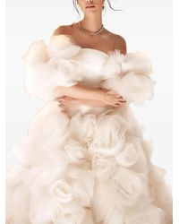 Ana Radu - Rose-Embellishment Off-Shoulder Maxi Dress - Lyst