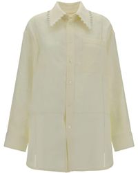 Bottega Veneta - Embroidered Linen Shirt - Lyst