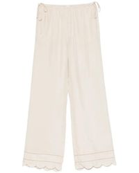 THE GARMENT - Darling Scalloped-Edge Side-Tie Trousers - Lyst