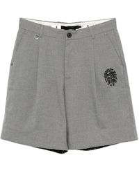 A Bathing Ape - Embroidered-Logo Shorts - Lyst