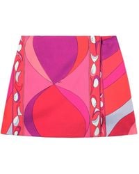 PUCCI - Graphic-Print Mini Skirt - Lyst