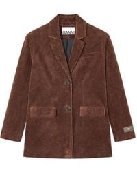 Ganni - Corduroy Blazer - Lyst