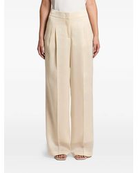 Peserico - Pleated Linen Trousers - Lyst