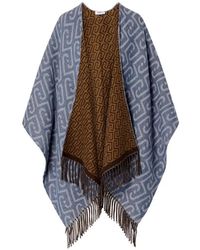 Liu Jo - Monogram-Jacquard Poncho - Lyst