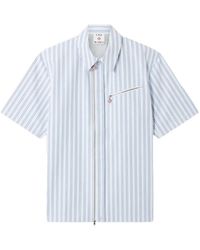 CASABLANCA - Striped Nylon Short-Sleeve Shirt - Lyst