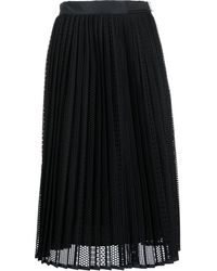 Moncler - Pleated Midi Skirt - Lyst
